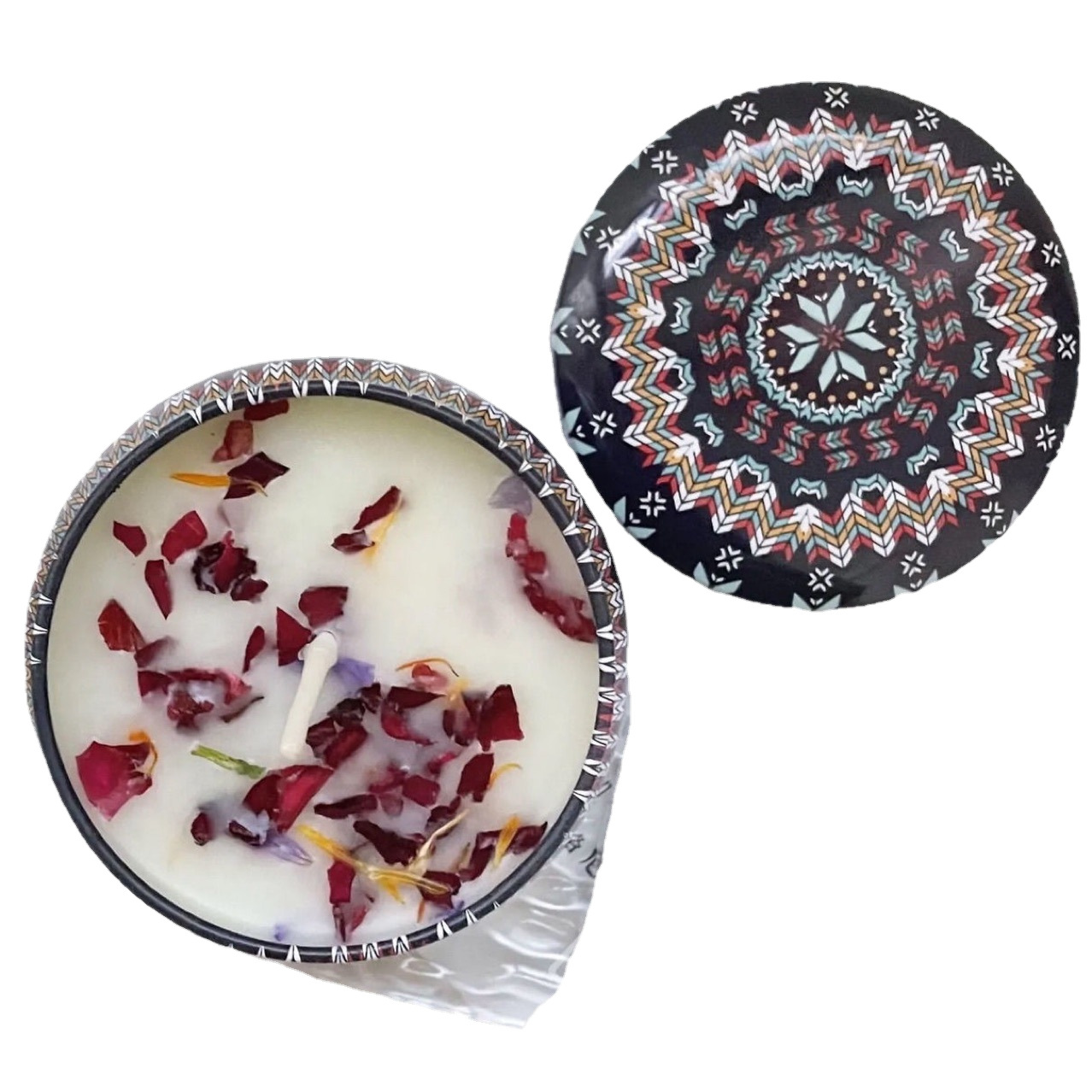 Cross-border soy wax dried flower scented candle? Wedding souvenirs, birthday gifts, floral fragrances, scented candles Item Picture