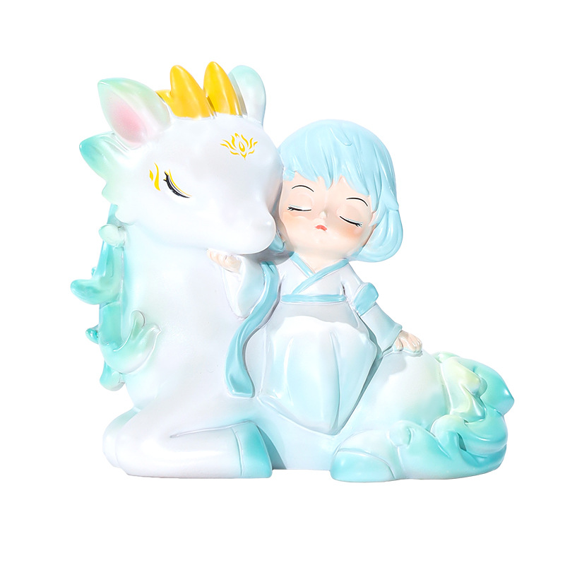 The second-generation blind box figurine of ancient legends, with a national trend and ancient style, is a divine beast figurine. It is a desktop resin decorative item and a creative gift with a national style Item Picture