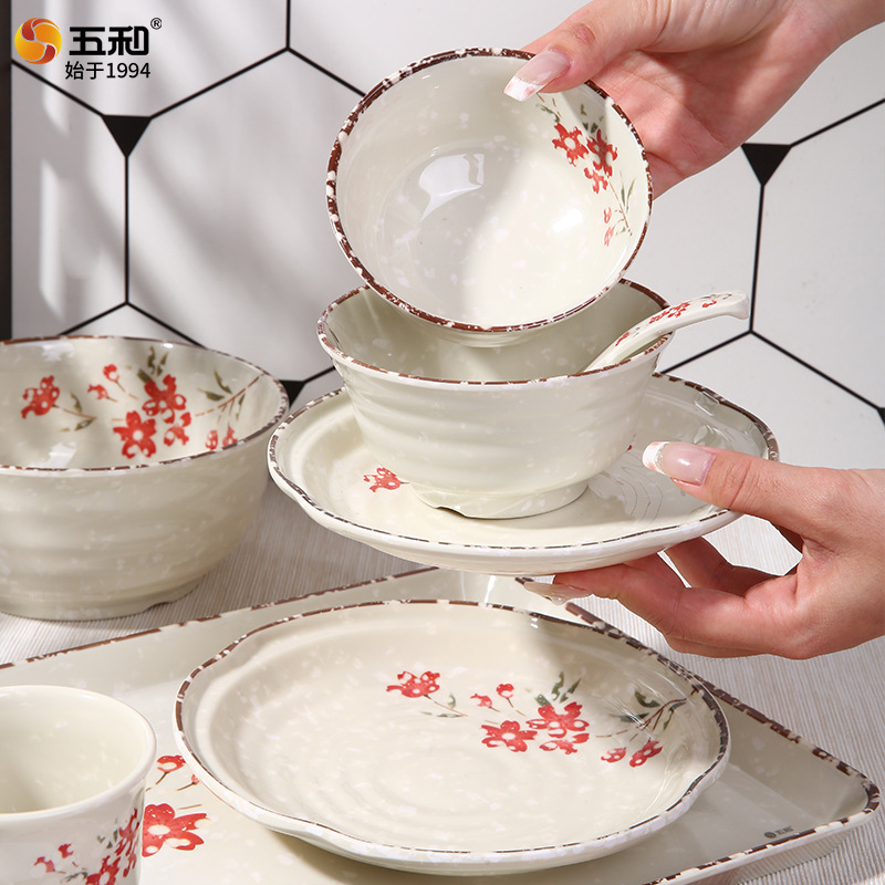 五和A5密胺餐具盘子勺碟创意商用饭店餐厅寿司料理餐盘菜盘耐摔详情图3