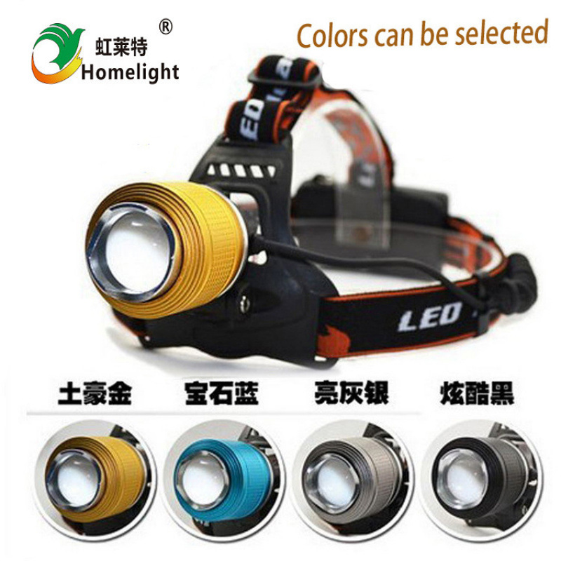 White, yellow and blue LED high-intensity dual-light focusing, charging, waterproof headband lamp, outdoor fishing special t6 headlamp Item Picture