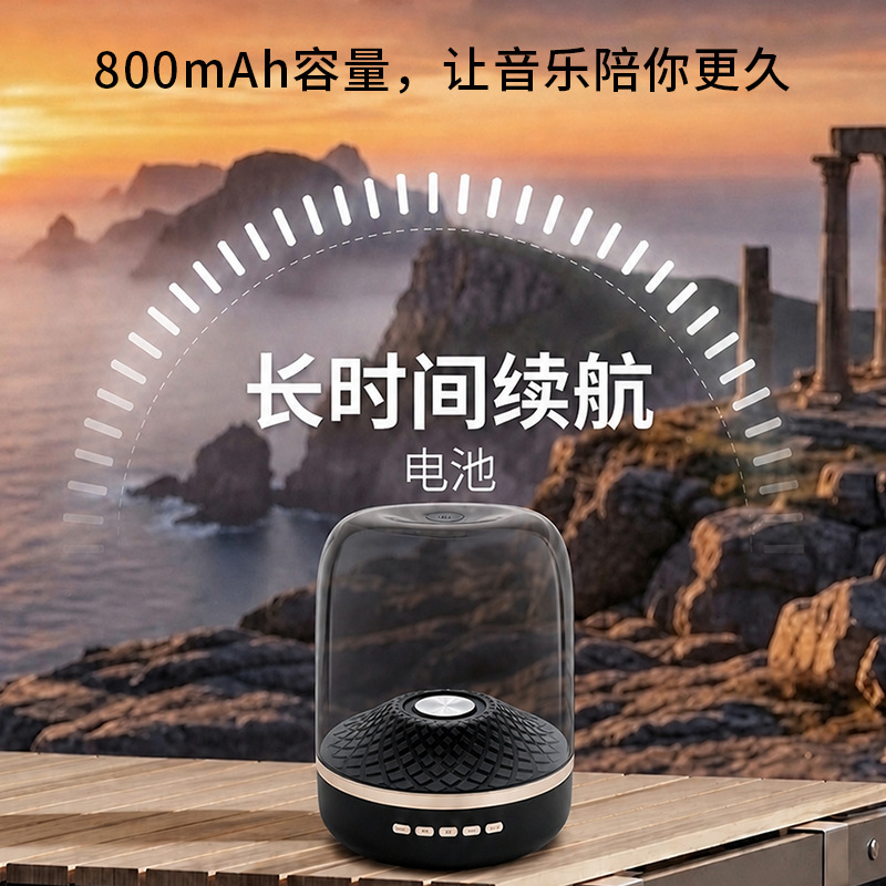 Huaqiangbei Harman GLASS fourth-generation desktop computer, subwoofers, Bluetooth card slot speaker, live streaming mini speaker Application Scenario