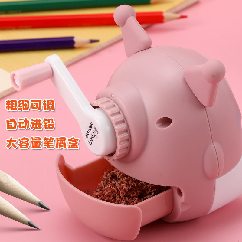 Children's creative portable automatic pencil sharpener, cute learning supplies for students, pencil sharpener with continuous lead rotation Specification drawing