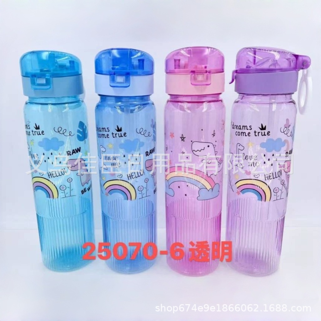 A new large-capacity portable sealed plastic direct drinking cup for outdoor sports, boys, girls and children, with a high level of appearance Specification image