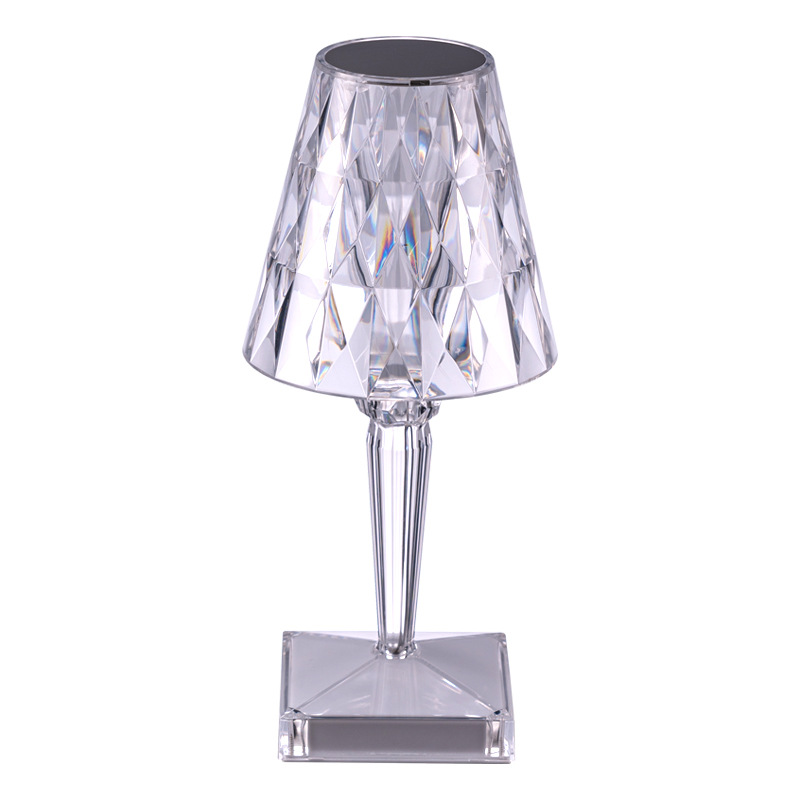 Crossover cristal lámpara de mesa ins viento luz de lujo dormitorio cabeza de cama lámpara de ambiente al aire libre lámpara de mesa touch bar luz de noche pequeña led Item Picture