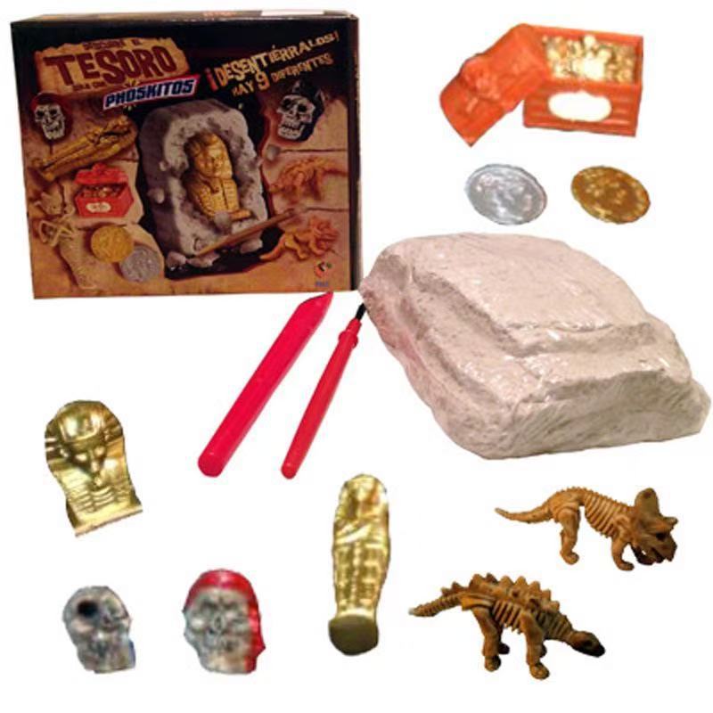 儿童恐龙木乃伊金币盲盒系列考古挖掘科学实验手工益智玩具考古细节图