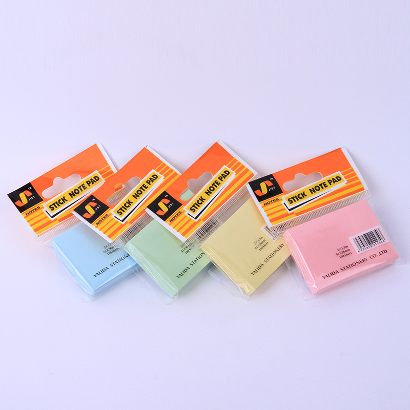 100 mini square sticky notes in stock, small-sized office message notes for milk tea shops