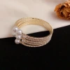 European and American Amazon cross-border personalized, fashionable, exaggerated multi-layer full diamond pearl elastic bracelet, simple and versatile wristband for women Specification image