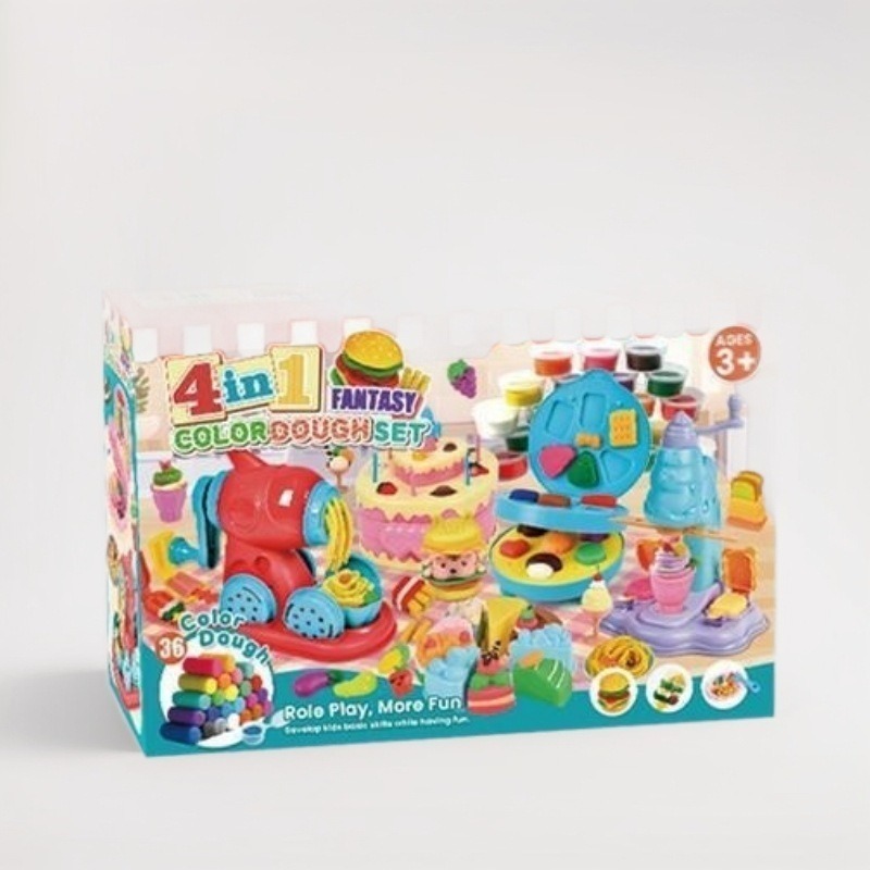 Educational children's plasticine, colored clay, light clay, baby toys, 6-color, 8-color, 12-color, 24-color clay storage buckets Specification image