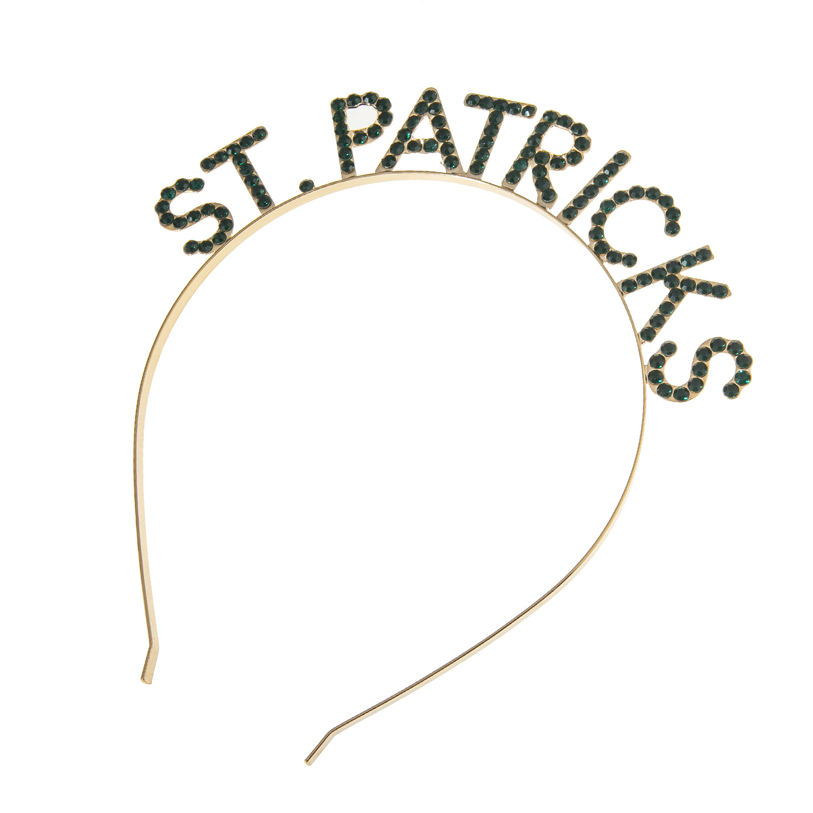 Halloween headband cross-border creative letter headband ST. Patrick's Day green diamond headband holiday headwear wholesale supply details Picture