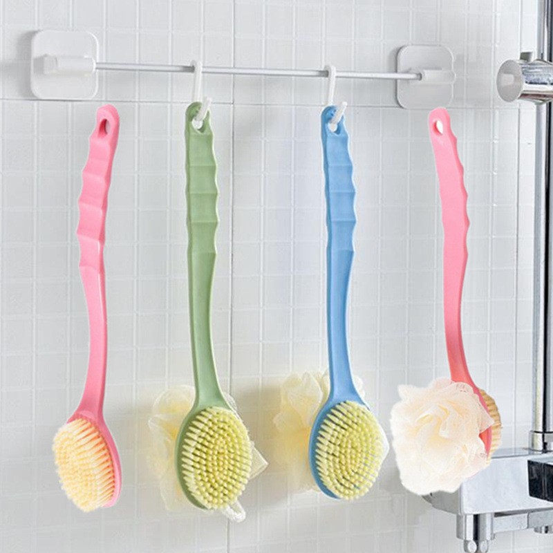 Bath massage brush, bathing wonder, soft-bristled back scrubbing two-in-one, bath ball brush, double-sided bath flower bathing brush