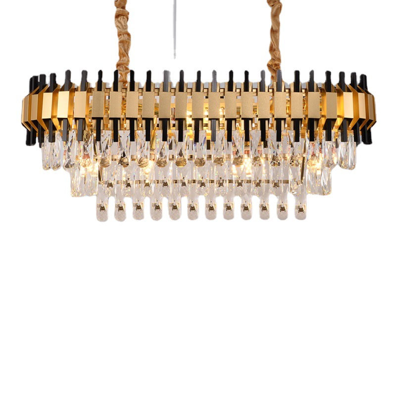 后现代水晶轻奢吊灯客厅灯简约大气时尚餐厅卧室灯2021年新款灯具白底实物图