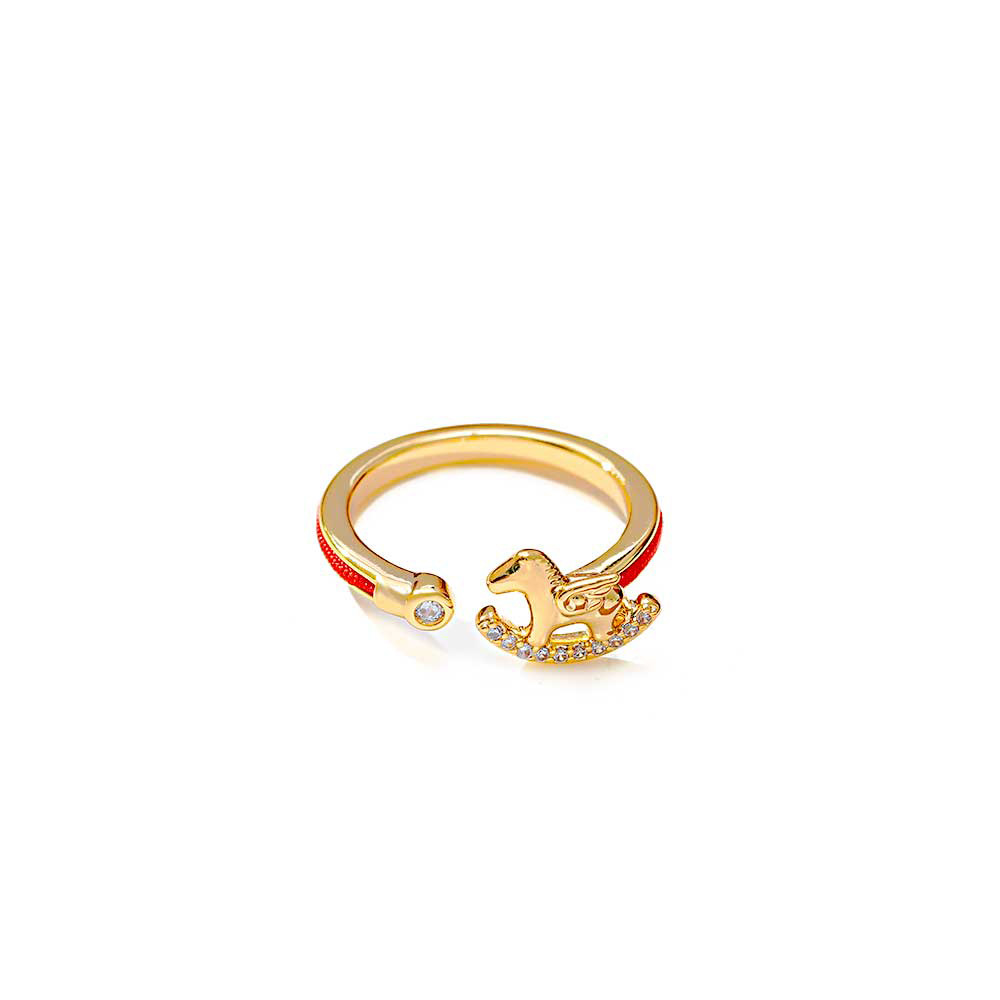 Hyacinth Red Horse Year Small Horse Ring for Women 2026 New Bestseller Zodiac Horse Index Finger Ring, a niche model for the zodiac year Item Picture