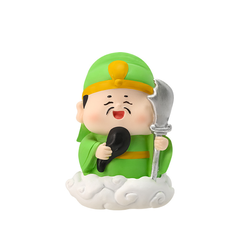 Wholesale of Five-way God of Wealth decorative items, New Year's blessing gifts, home good luck resin handicrafts Item Picture