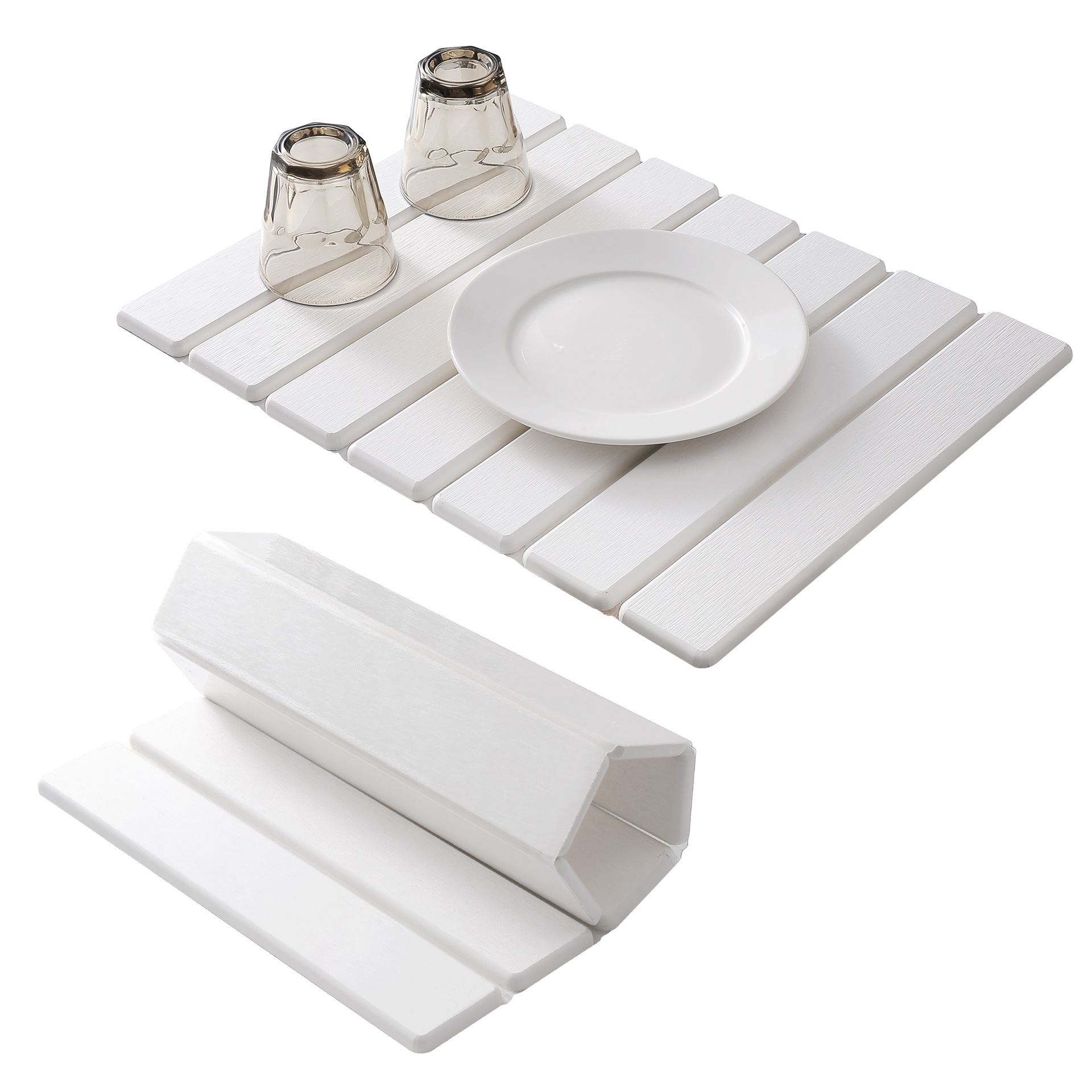 Cross-border diatomite folding absorbent mat, kitchen tableware and plate drying mat, bathroom countertop mat, coaster, draining floor mat