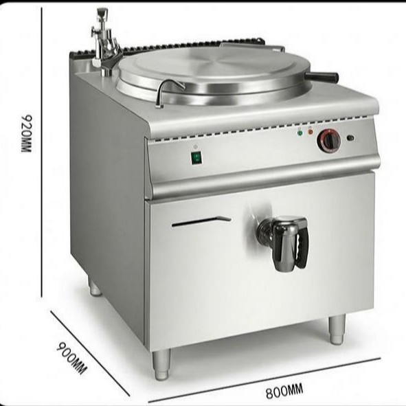 Kaiping large pot stove commercial electric heating gas double-layer soup pot, school canteen, hotel beef and mutton soup pot, kitchen equipment Specification image