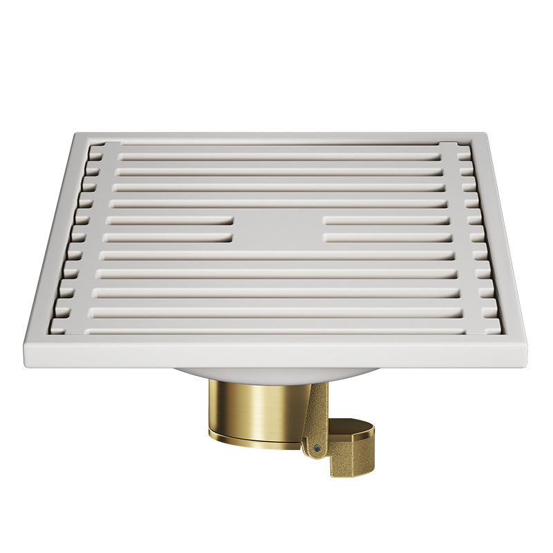 Cream-style floor drain, milky white, suitable for bathrooms, shower rooms, sewers, anti-odor and anti-insect, and washing machines Item Picture