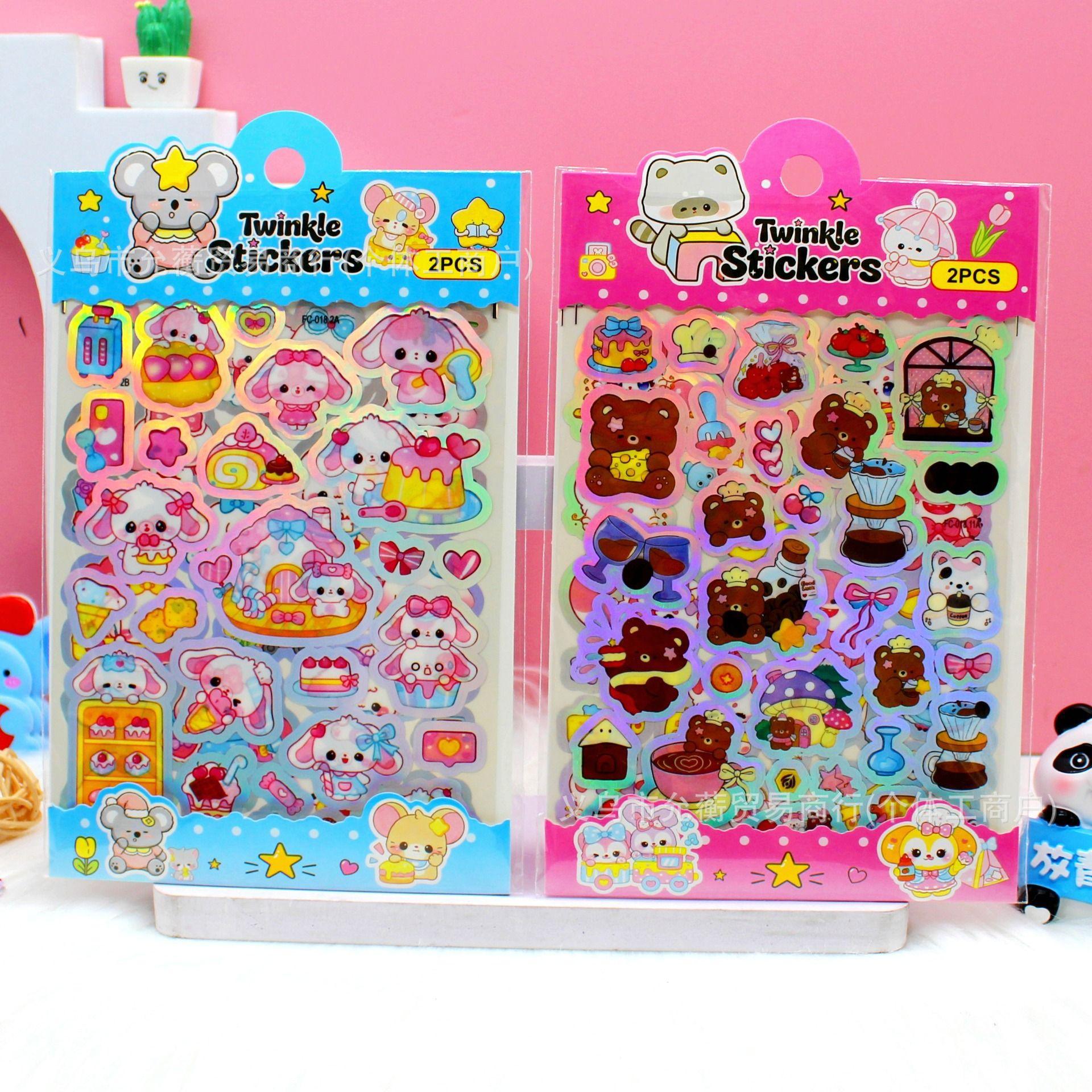 Cross-border English version Creative double-layer cute pattern sticker planner decoration sticker no need for cutting Cross-border foreign trade version details Picture