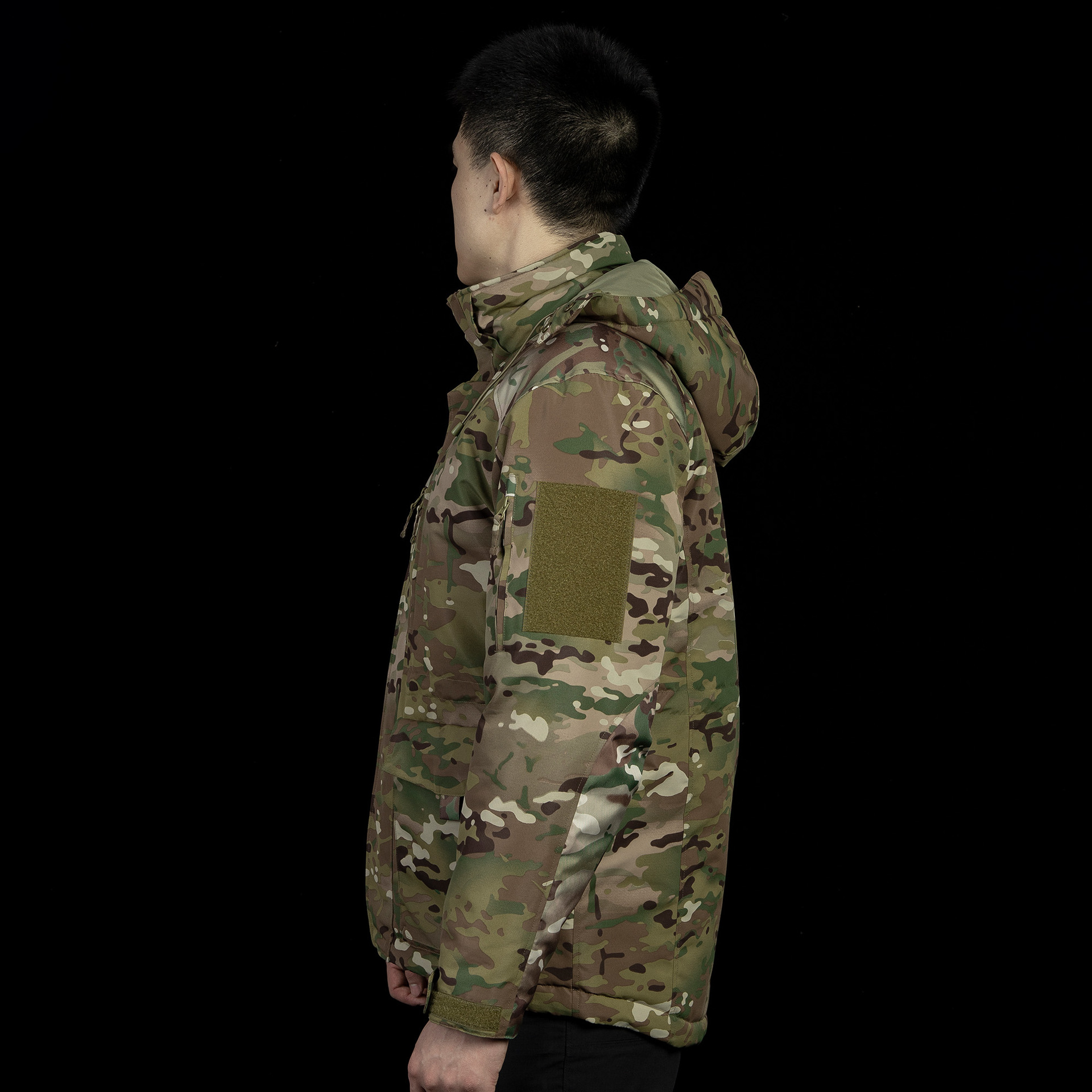 冬季中长款F4.0重型棉服防泼水防寒保暖迷彩连帽棉衣批发细节图