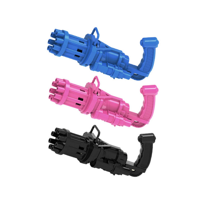 Wholesale of Gatling bubble machines of the same style as Douyin, summer children's multi-hole automatic bubble-blowing toy water guns Item Picture