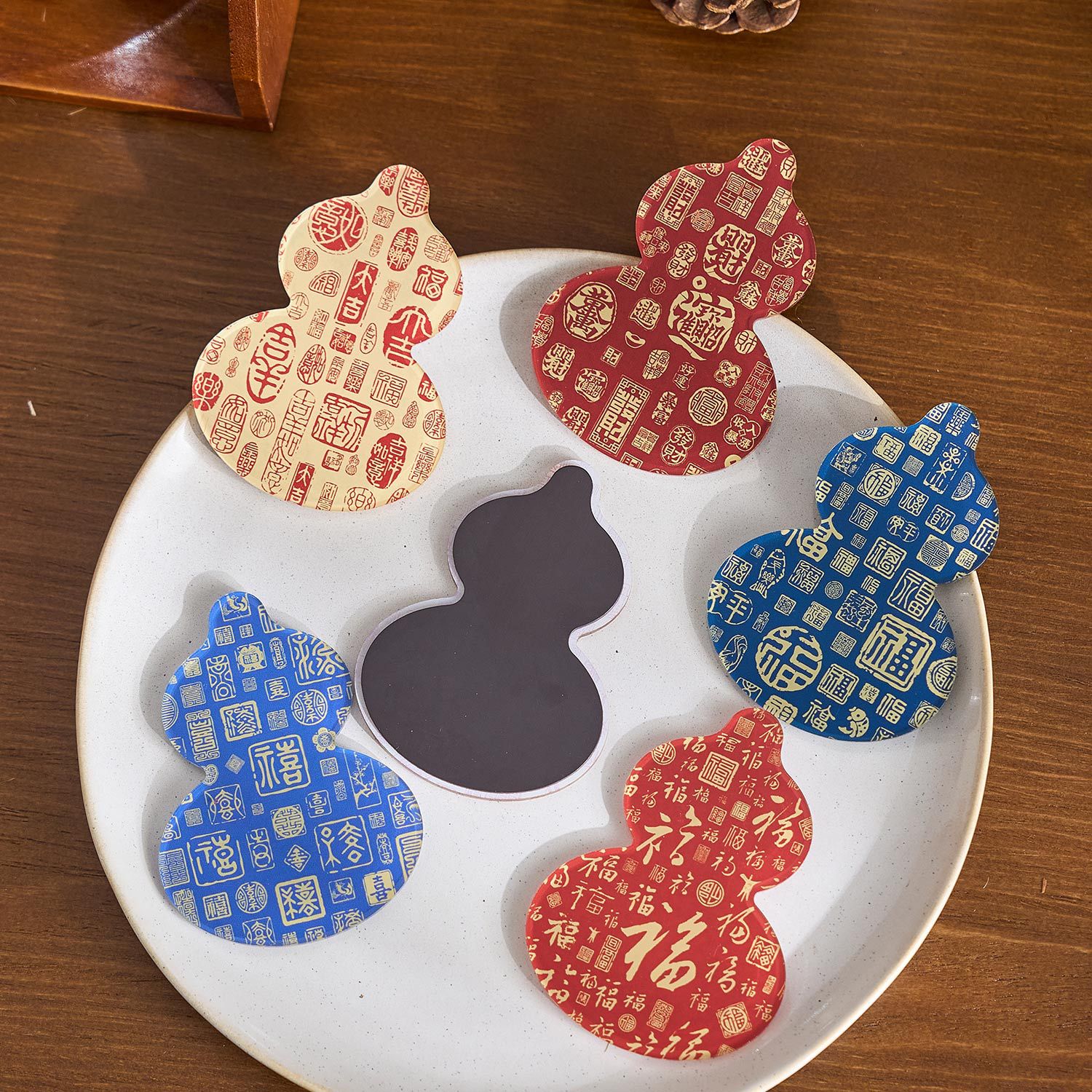 葫芦/手工葫芦/宋锦小马挂件/铜摆件/塑料盆产品图