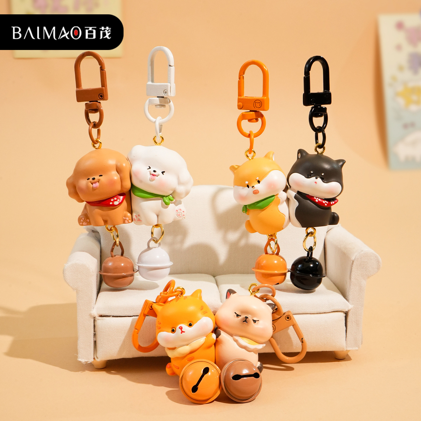 Baimao original moe favorito posts magnético succión par hebilla bondadoso llavero cute pequeño nogga resina pareja accesorios colgantes Application Scenario