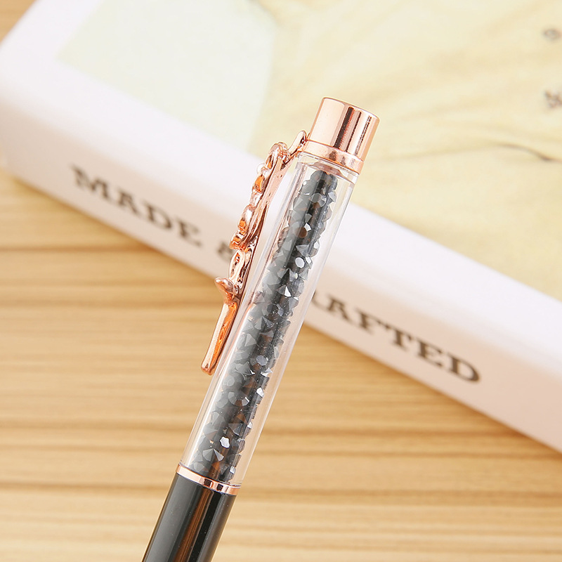Wholesale of cherry blossom petal hook ballpoint pens, creative multi-color crystal pens and metal gift pens from the manufacturer Item Picture