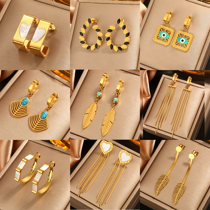 Korean-style pearl stud earrings, high-end ear clips, heart-shaped flower versatile earrings, women's jewelry wholesale