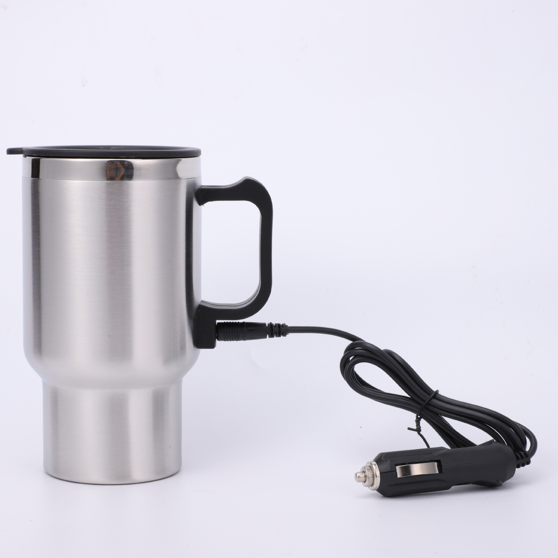 Wholesale double-layer stainless steel 12V car plug-in cup, double-steel charging car cup, insulated electric heating cup details Picture