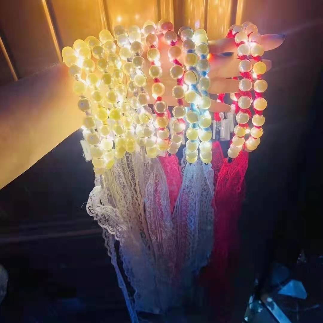Luminous headwear, night market toys, pearl hoops, retro lace ribbons, bows, fairy ribbons, street stalls, one-piece consignment Application Scenario