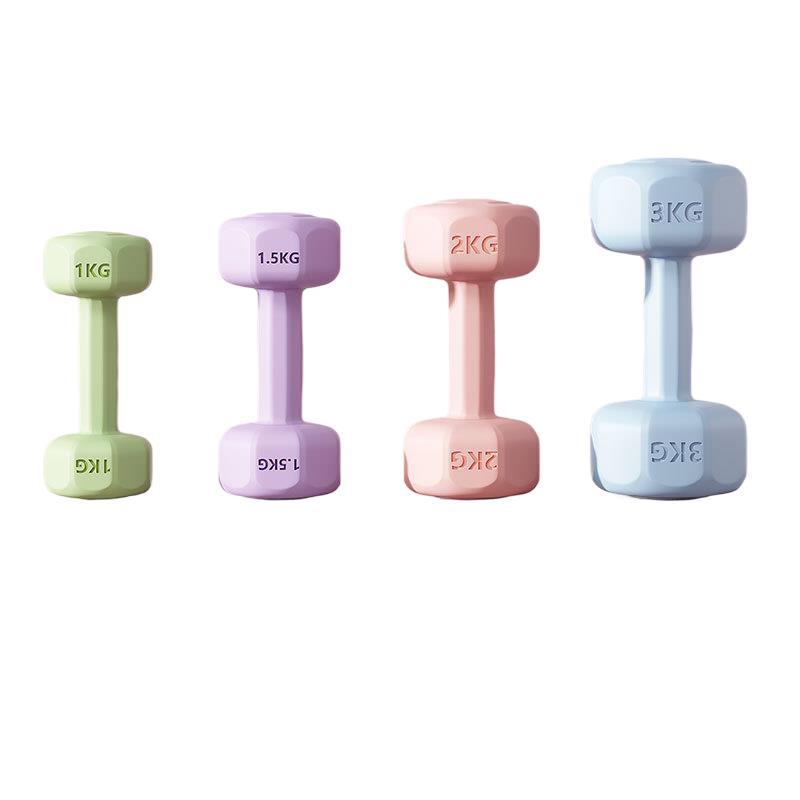 Free shipping of small dumbbells, women's fitness equipment, home children's rubber-coated, men's arm muscle training kettlebell yoga dumbbell sets Application Scenario