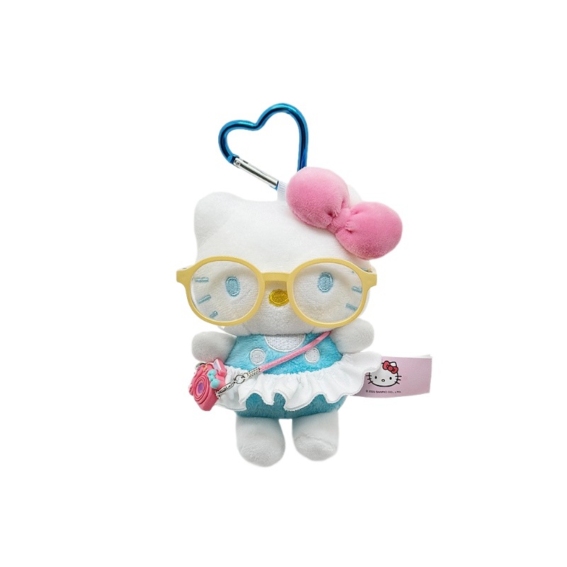 hellokitty small pendant, plush toy, keychain, genuine Hello kitty bag pendant, Hello Kitty doll, kt cat Item Picture