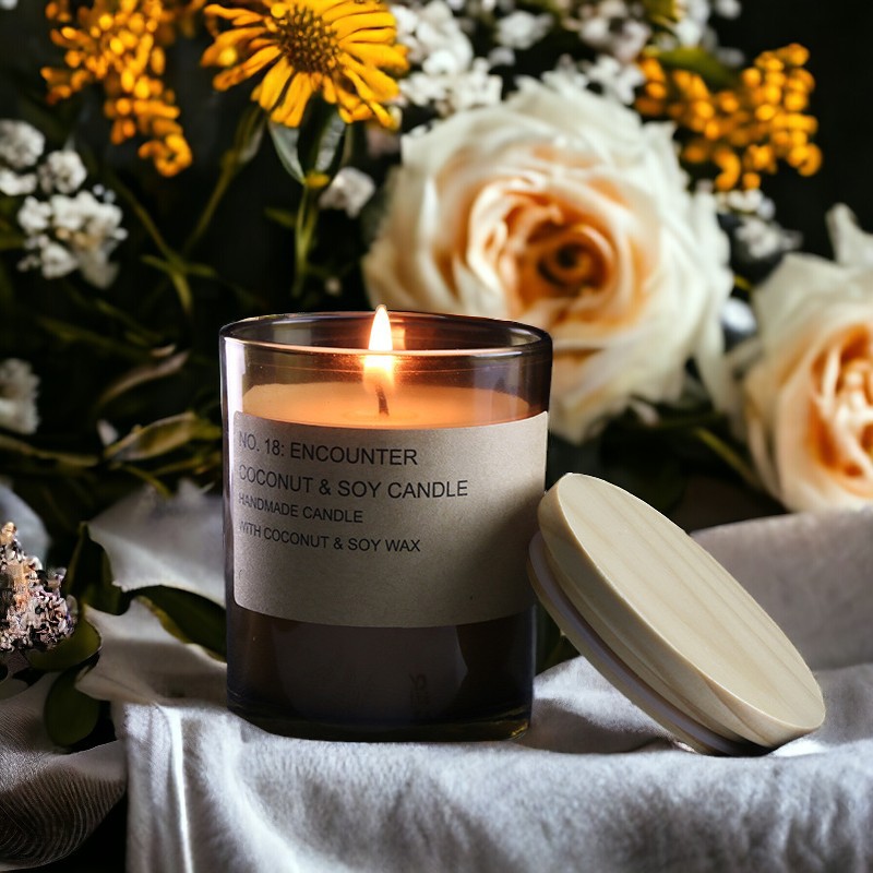 无烟香氛大豆蜡椰子香薰蜡烛玻璃杯批发精油酒店手工伴手礼品批发