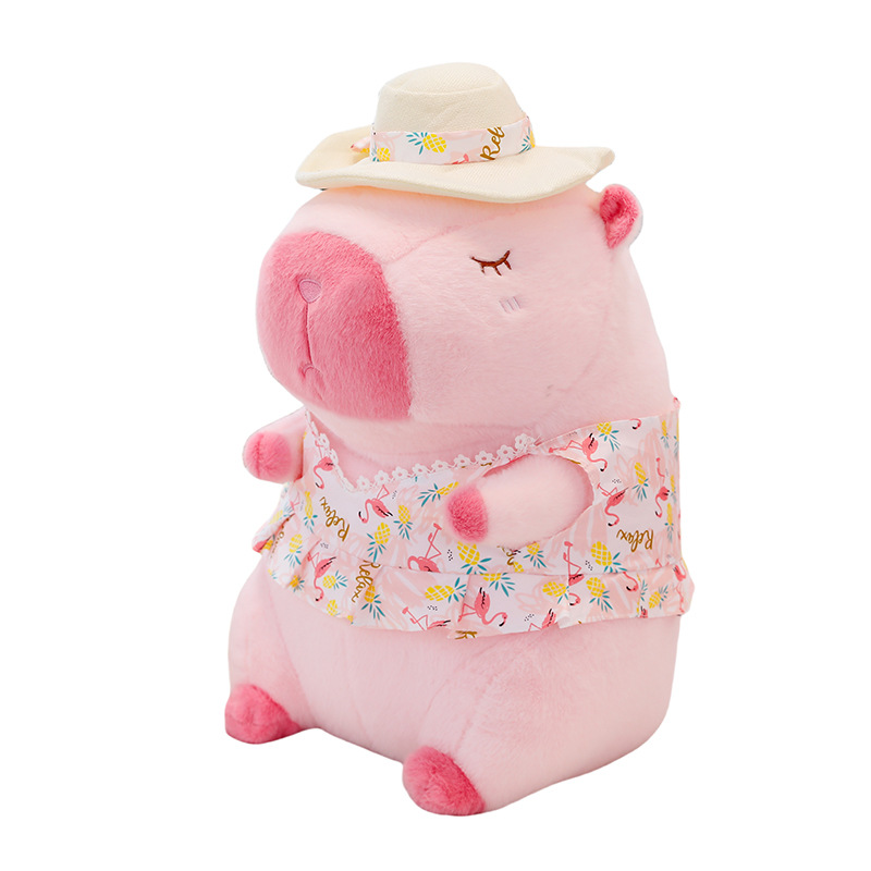 Summer Capibara plush toys, cute capybara plush pillows, children's birthday gifts Item Picture