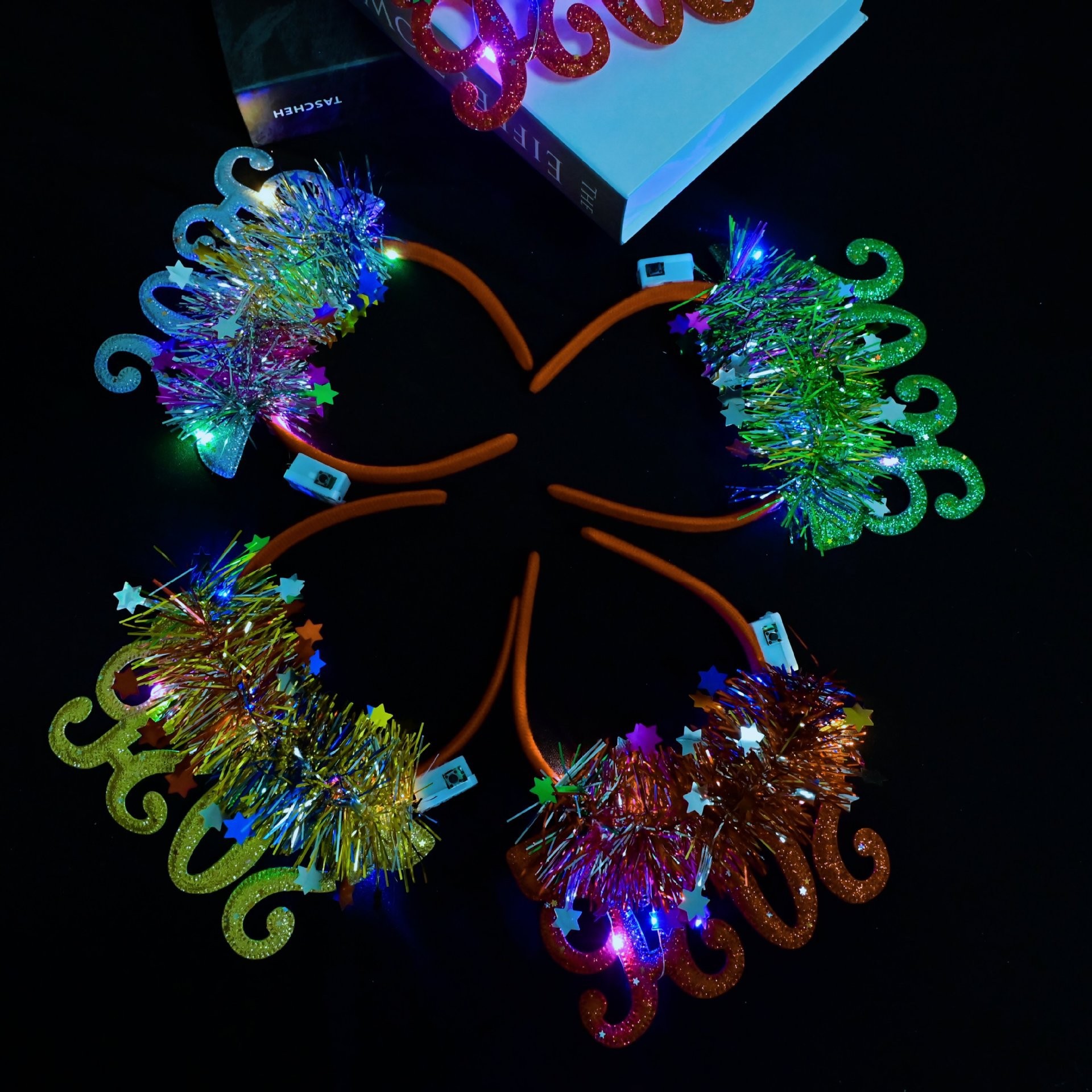 New 2026 Christmas luminous headband, New Year Party and gathering luminous headwear, bar New Year's Eve event decoration details Picture