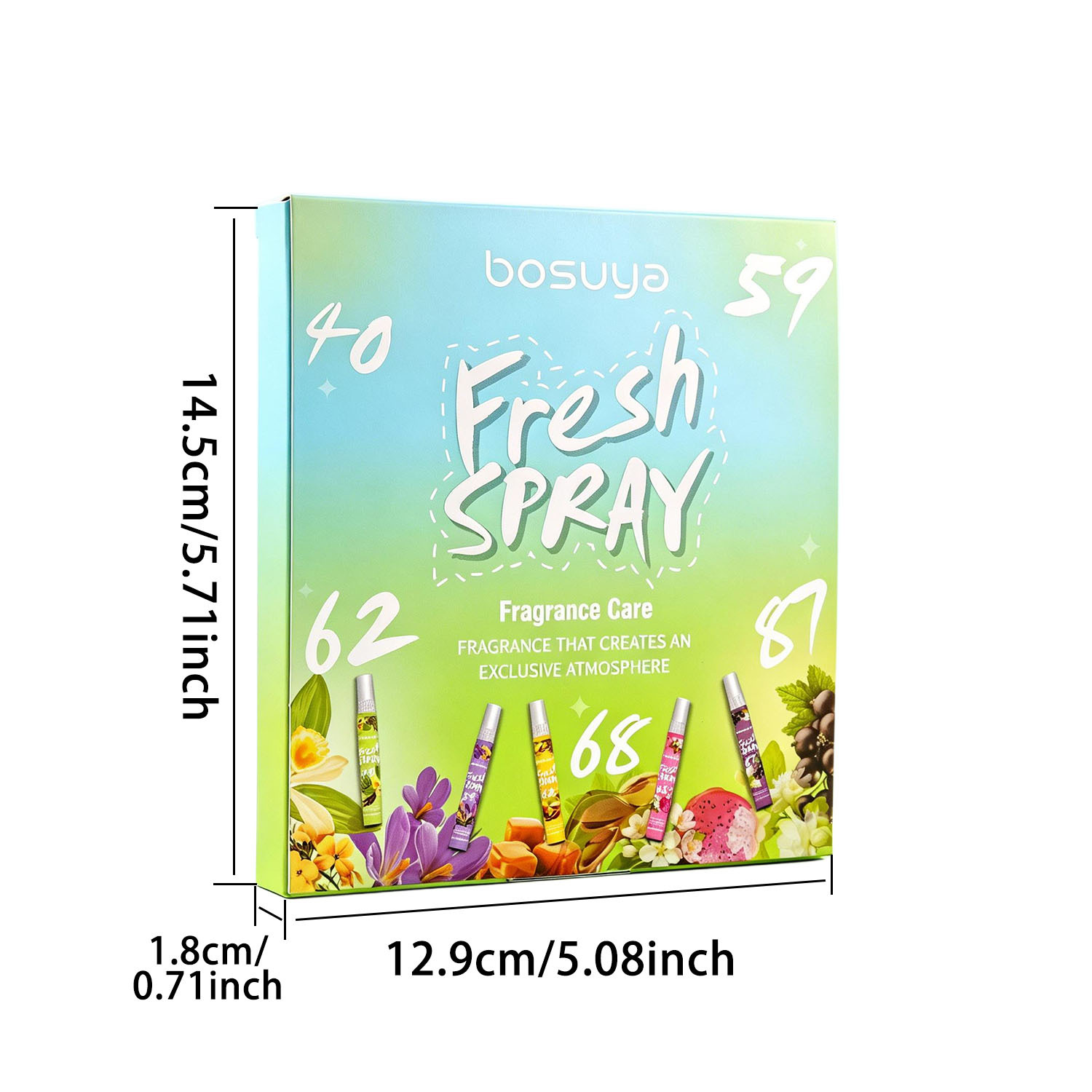 【OEM Factory Processing and Customization 】 5-bottle set of Digital perfume, Fresh alcohol-free Brazilian beach Fragrance Spray