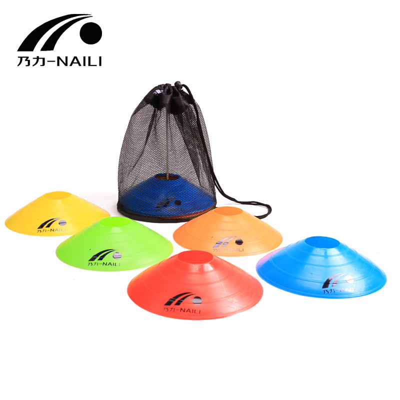 Nai Li logo bucket set, logo disc, roadblock, road cone, football training equipment and gear, perforated logo bucket gift package Item Picture