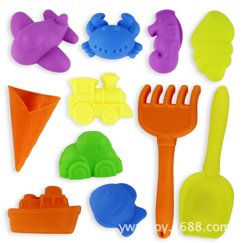 跨境热卖玩沙戏水12件套卡通沙滩玩具太空动力玩沙模具厂家批发细节图