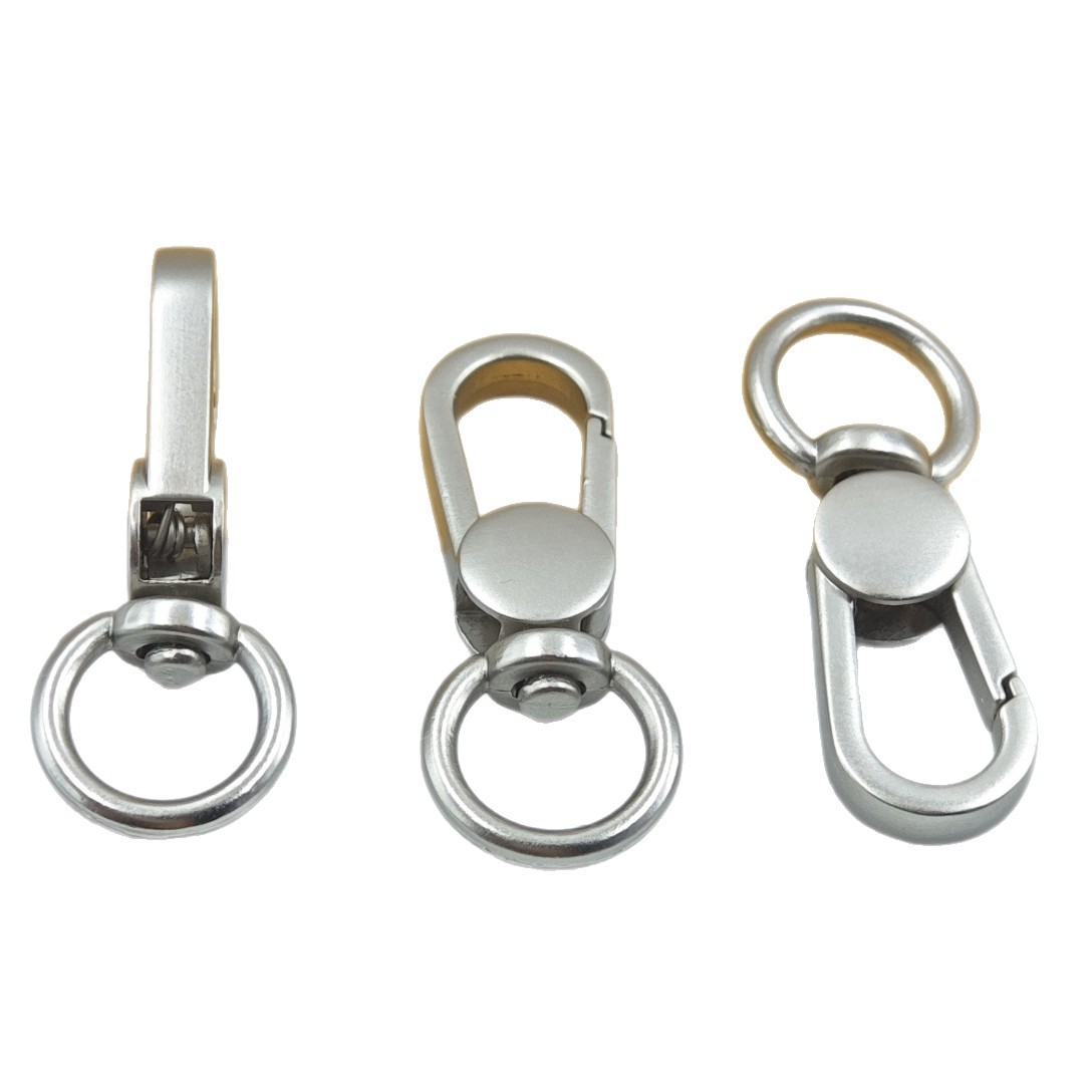 Manufacturer's mobile phone lanyard accessories, bucket hook buckle, webbing accessories, double-hole telescope key spring, round tail dog buckle Item Picture