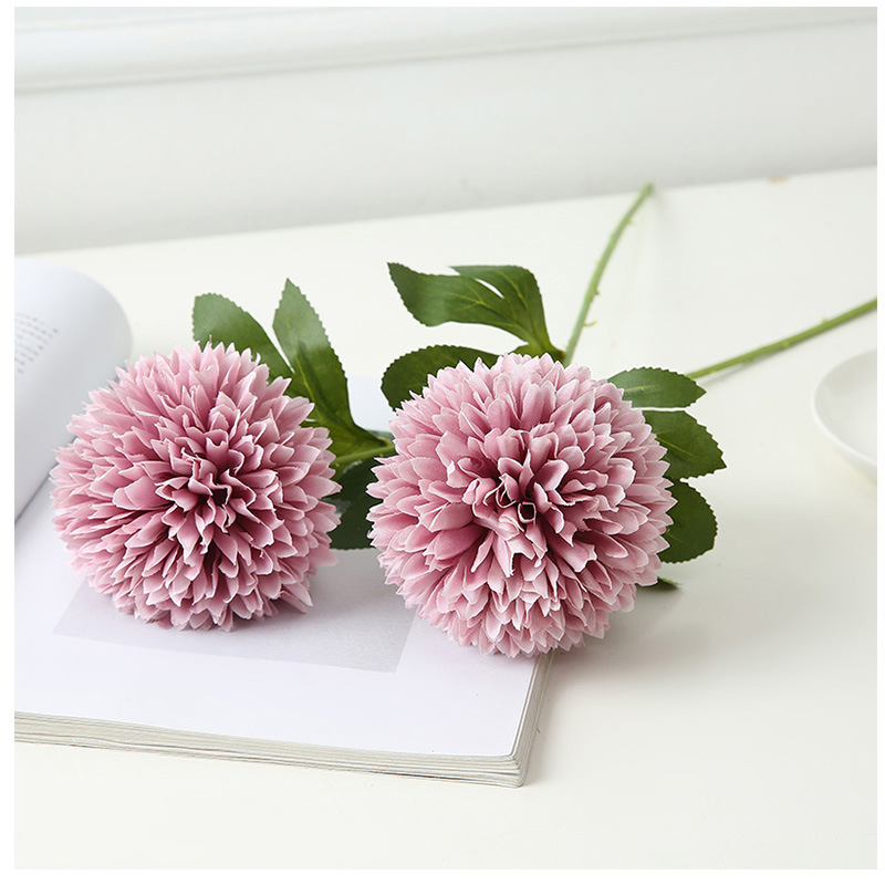Wholesale of simulated large ball chrysanthemums, living room dining table decoration flowers and plants, wedding scene decoration props, dandelions Item Picture