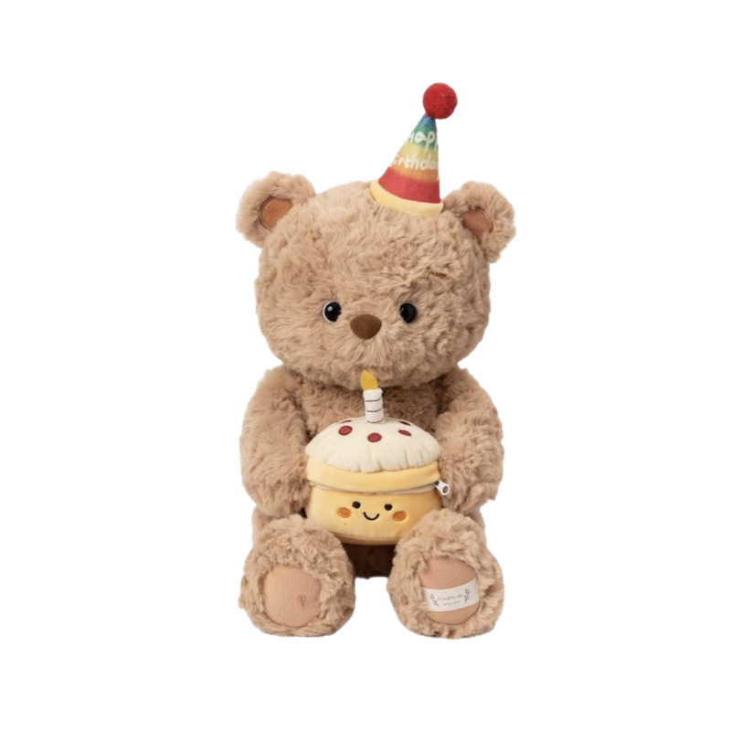 Influencers burst cumpleaños oso peluche bondadoso pastel de cumpleaños abrazo dormida almohada pastel lindo oso muñeca Item Picture