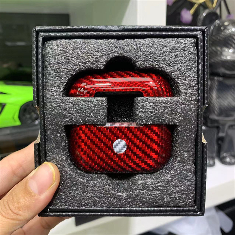 Aplicable apple AirPods Pro 3 orejas funda AirPods3/4 funda Pro2 forja de fibra de carbono Item Picture