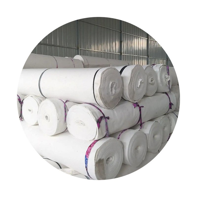 The manufacturer supplies white short-fiber geotextile, polyester, highway engineering maintenance cover, greenhouse insulation felt geotextile Item Picture