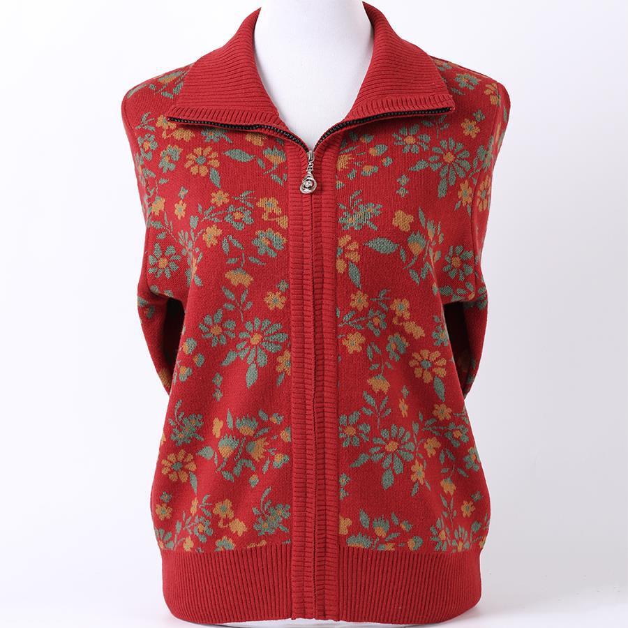 Winter clothes for middle-aged and elderly people: Women, sweaters, coats, mothers, wool cardigans, zipper shirts, grandmothers, and wives Application Scenario