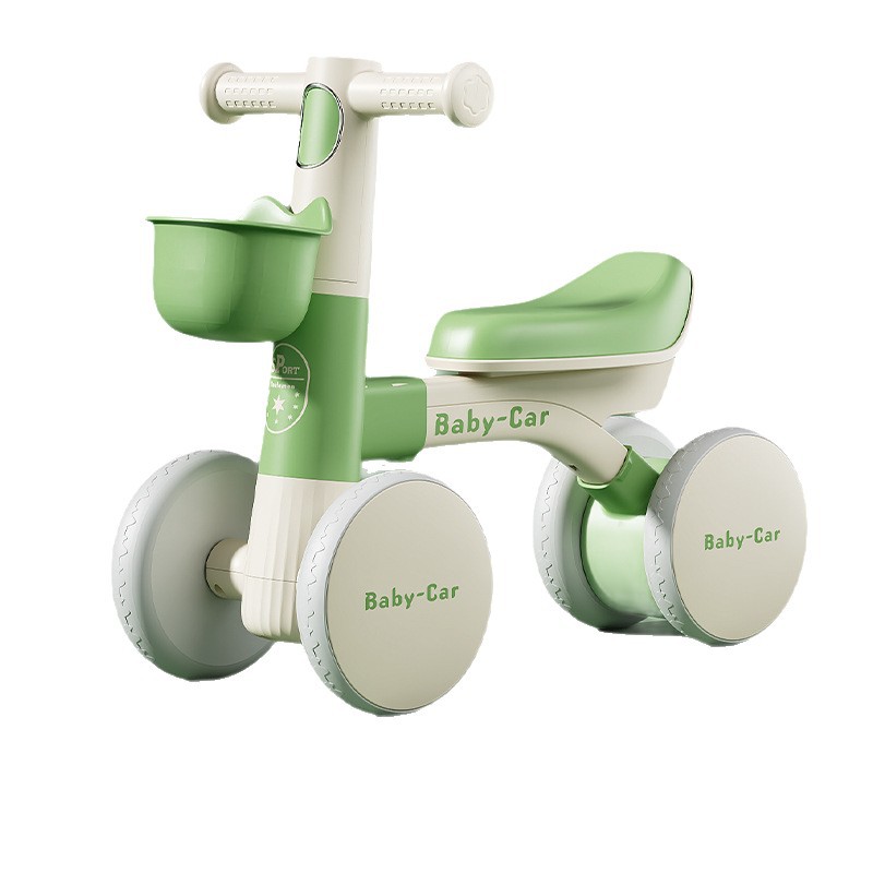 儿童四轮平衡车1-3岁男女宝宝滑滑车学步厂家批发滑行车白底实物图