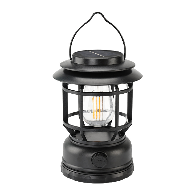 露营灯野营灯复古马灯户外充电手提灯氛围灯帐篷灯便携营地照明灯白底实物图