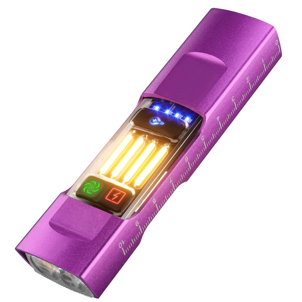 A multi-functional small square box high-brightness household outdoor lighting flashlight with eight light sources, portable and rechargeable magnetic suction flashlight for people who go to bed late Item Picture