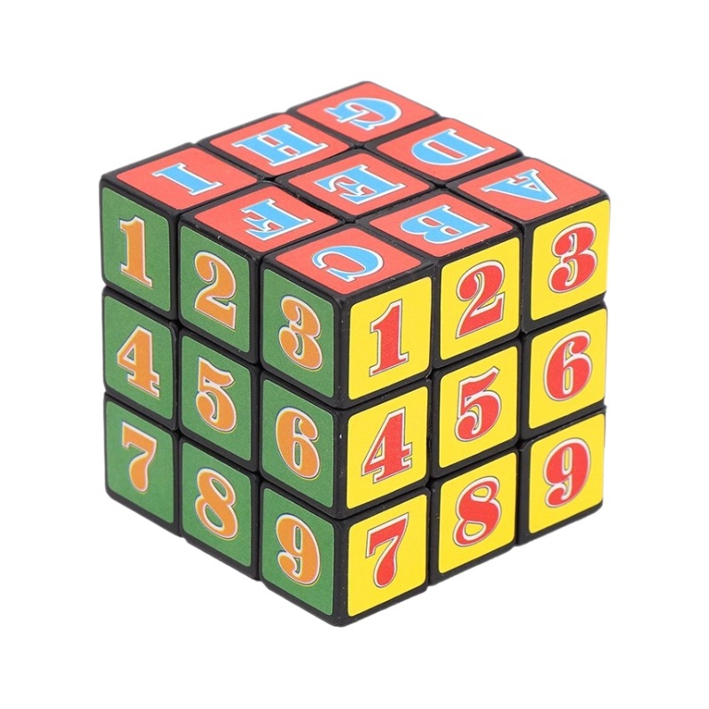 Children's educational toys, cartoon numbers, smooth 3x3 Rubik's cube, primary school students' prizes, gifts, street stall goods wholesale Item Picture