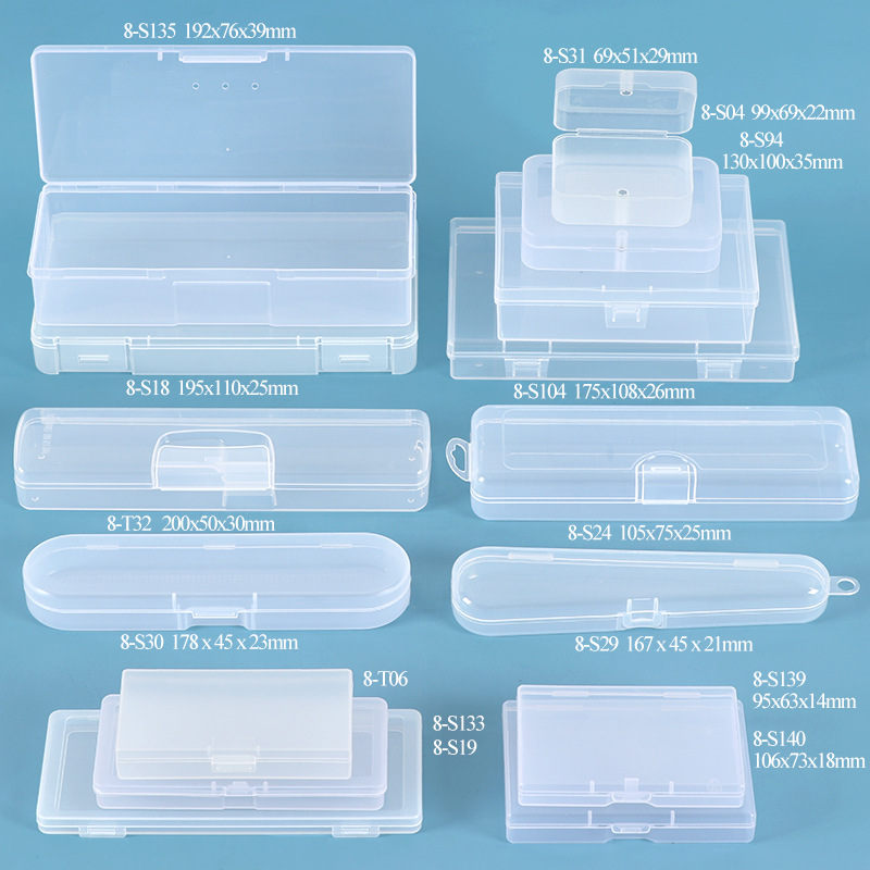 PP塑料五金工具玻璃刀盒胸针校徽纽扣盒方形相机镜头滤镜包装盒细节图