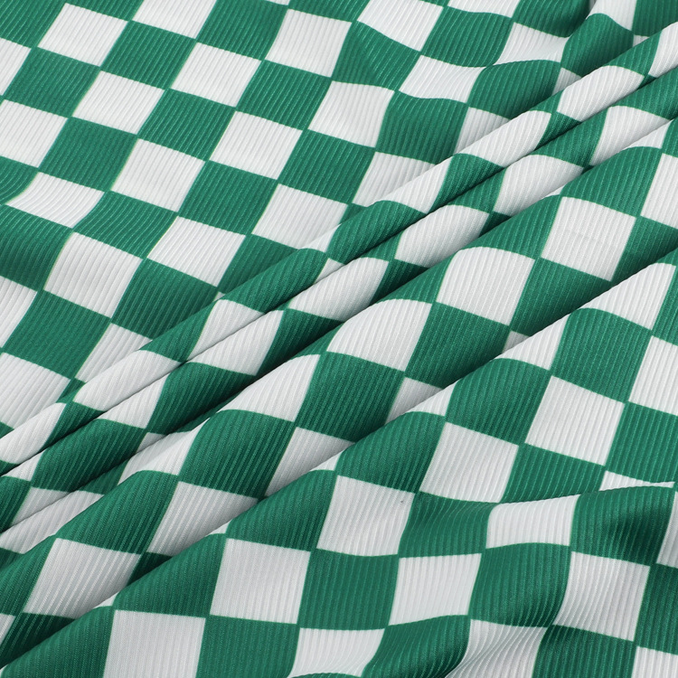 现货180g冰丝罗纹印花布数码印花面料春夏家居服阔腿裤罗纹面料产品图