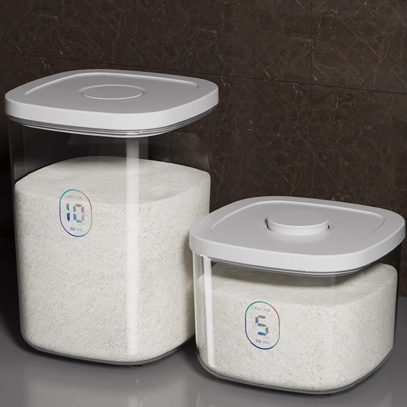 Vacuum-sealed storage bucket, cat food storage box, moisture-proof and insect-proof, large-capacity press-type food-grade pet food storage Application Scenario